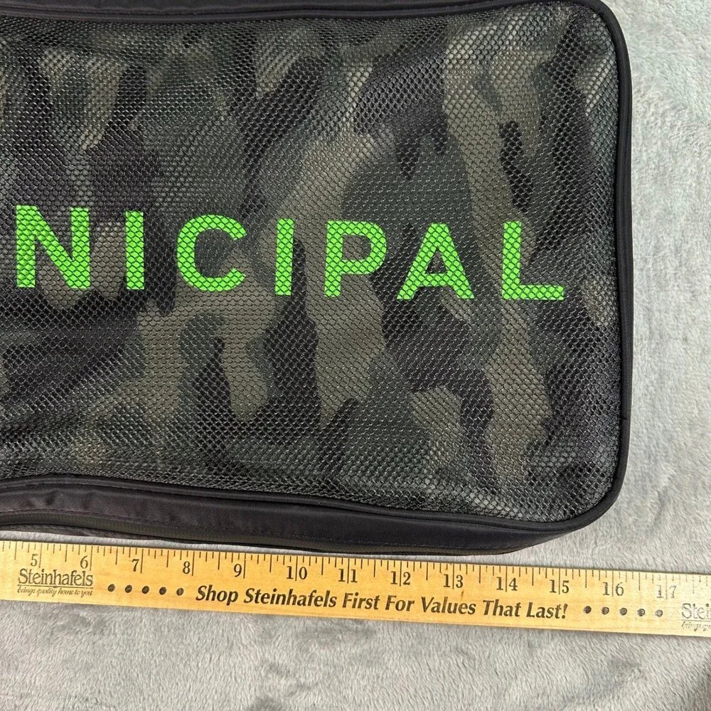 Municipal Camo Shoe Bag Travel Organizer Black Gray Neon Green MUFTW100-GGG-47